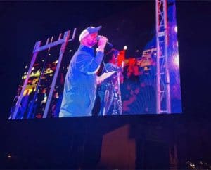 LED screen at a concert by Insane Impact