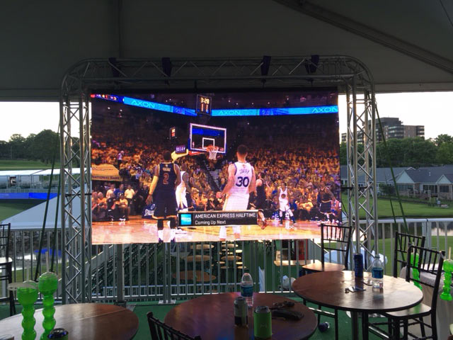 steph curry led screen basketball