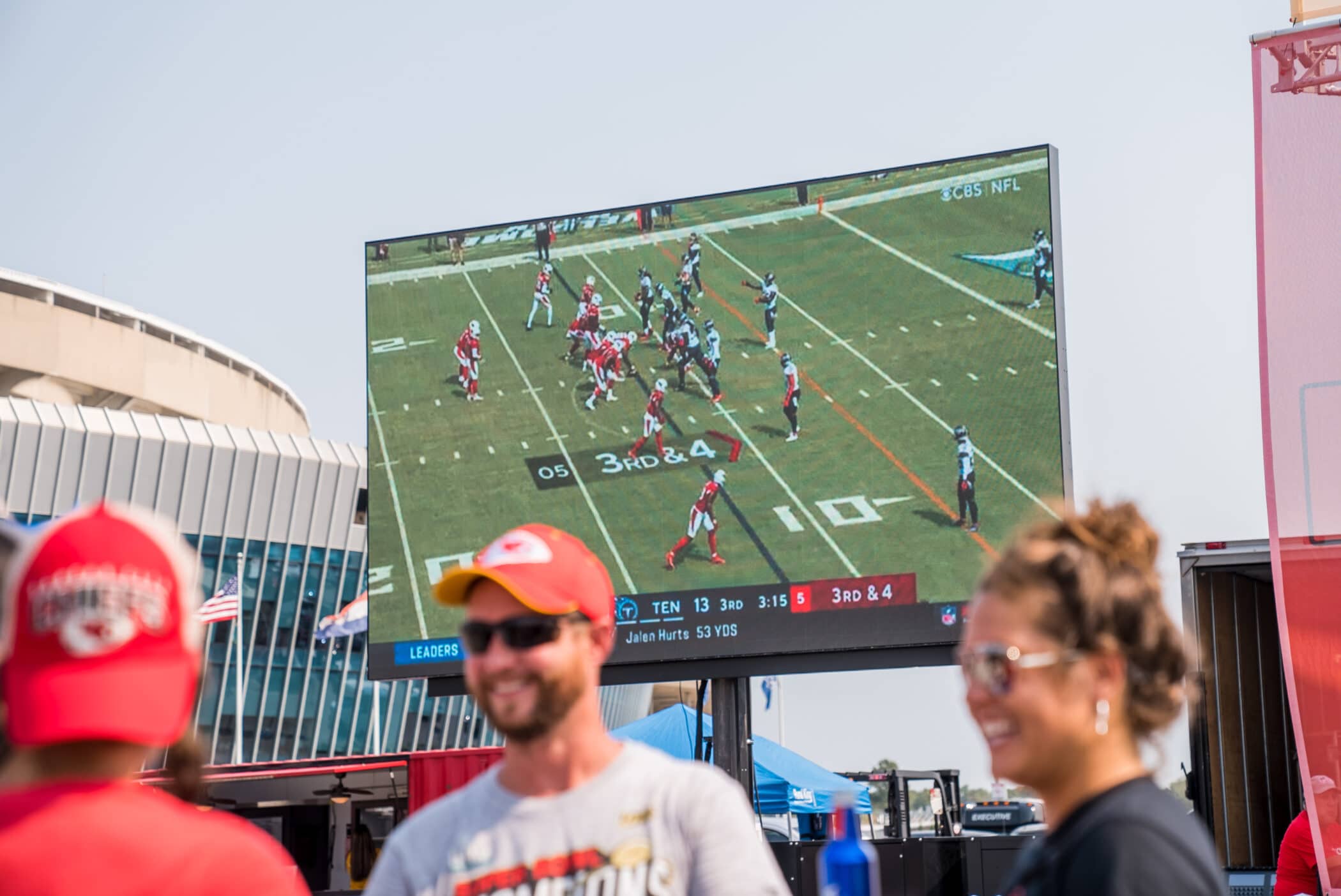 chiefs football game large display led screen rental