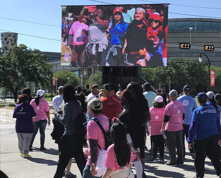 march for babies led screen