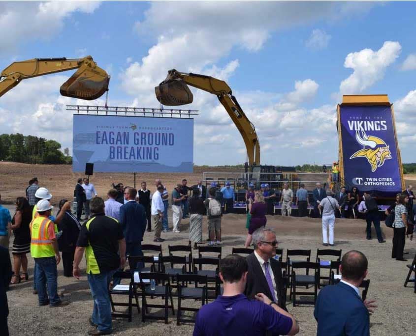 eagan vikings ground breaking meeting