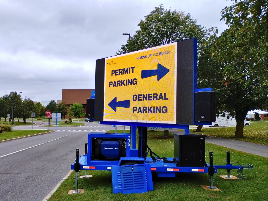 Parking lot LED video board
